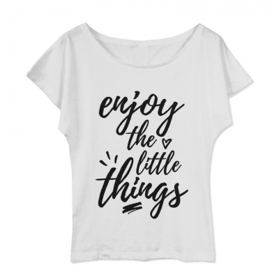 Koszulka damska z dekoltem Enjoy the little things